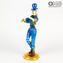 Paar Goldoni venezianische Figuren - Blau - Original Murano Glass OMG