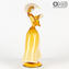 Couple Goldoni Venetian Figurines - Amber - Original Murano Glass OMG