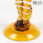 커플 Goldoni Venetian Figurines-Amber-Original Murano Glass OMG