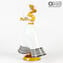 커플 Goldoni Venetian Figurines-White-Original Murano Glass OMG