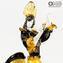 Flamenco Dencers Figurines-Amber-Original Murano Glass Omg