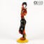 Coppia di Danzatori Flamenca - Rosso - Vetro di Murano Originale OMG