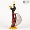 Coppia di Danzatori Flamenca - Rosso - Vetro di Murano Originale OMG