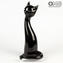 黑貓-典雅造型-穆拉諾玻璃原味OMG