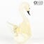 Swan Figurine - With Pure Gold - Original Murano Glass OMG