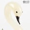 Swan Figurine - With Pure Gold - Original Murano Glass OMG