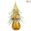 Sapin de Noël - Avec Feuille d'Or - Verre de Murano Original OMG