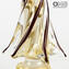 Sapin de Noël - Feuille d'or et verre coloré - Verre de Murano original OMG