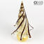 Sapin de Noël - Feuille d'or et verre coloré - Verre de Murano original OMG