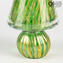 شجرة الكريسماس - الزجاج الأخضر والتخريم - زجاج مورانو الأصلي OMG