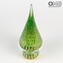 شجرة الكريسماس - الزجاج الأخضر والتخريم - زجاج مورانو الأصلي OMG