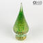 Sapin de Noël - Verre vert et filigrane - Verre de Murano Original OMG