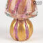 Weihnachtsbaum - Rosa Glas und Filigran - Original Murano Glas OMG