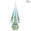 WEIHNACHTSbaum - Cyan Glas und Filigran - Original MURANO GLASS OMG