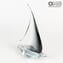 Segelboot - Schwarz - Original Murano Glass OMG