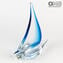 Segelboot - Cyan - Original Murano Glas OMG