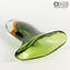 花瓶眼鏡蛇-綠色Sommerso-原裝Murano玻璃OMG