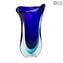 Vase Cobra - Deep Blue Sommerso - Original Murano Glas OMG
