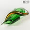 Vaso Calla - Deep Green Sommerso - Original Murano Glass OMG