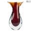 꽃병 물고기-Red Sommerso-Original Murano Glass OMG