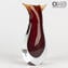 Vaso Fish - Rosso Sommerso - Vetro di Murano Originale OMG