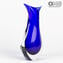 Vaso Fish - Blu Sommerso - Vetro di Murano Originale OMG