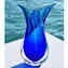 Vaso Fish - Blu Sommerso - Vetro di Murano Originale OMG