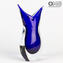 Vase Swallow - Blue Sommerso - Original Murano Glas OMG