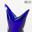 Vase Swallow - Blue Sommerso - Verre de Murano Original OMG