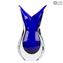 Vase Swallow - Blue Sommerso - Original Murano Glass OMG