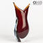 꽃병 제비-Red Sommerso-Original Murano Glass OMG