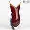 Vase Swallow - Red Sommerso - Original Murano Glas OMG