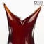 Vase Swallow - Red Sommerso - Original Murano Glas OMG