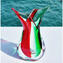 فازة سمك - إيطالي - سومرسو - زجاج مورانو الأصلي OMG