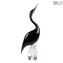 Black Heron Male-Glass Sculpture-Original Murano Glass OMG