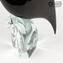 Black Heron Male - Sculpture en verre - Verre de Murano original OMG