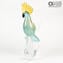 Blue Marine Parrot - Glass Sculpture - Original Murano Glass OMG