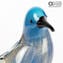 藍黑鳥-玻璃雕塑-穆拉諾玻璃原味OMG