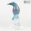 Blue Blackbird - Glass Sculpture - Original Murano Glass OMG