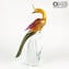 Perroquet femelle - Sculpture en verre - Verre de Murano original OMG