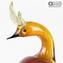 Papagaio feminino - escultura em vidro - vidro original de Murano OMG