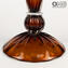 كوب جيجليو - عنبر - زجاج مورانو الأصلي OMG