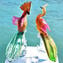 Couple de perroquets - Sculptures en verre - Verre de Murano original OMG