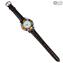 Reloj Unisex - Negro y Millefiori - Cristal de Murano Original OMG