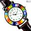 Montre Unisexe - Noir et Millefiori - Verre de Murano Original OMG