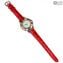 Montre Unisexe - Rouge et Millefiori - Verre de Murano Original OMG