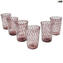 Conjunto de 6 copos - Baleton - Original Murano Glass OMG