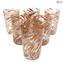 Set of 6 Drinking glasses - Furnace Fire - Original Murano Glass OMG