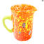 Pichet Monocrome - Orange - Verre de Murano Original OMG