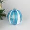 Christmas Ball - Canes Fantasy Cyan - Murano Glass Xmas